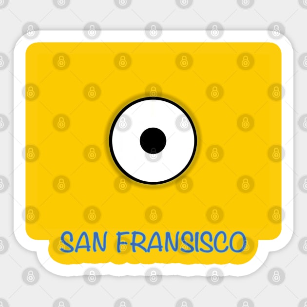 MINI YELLOW SAN FRANSISCO Sticker by LuckYA